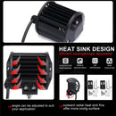 2x 4 Inch Quad Row Led Work Light Spot Off-Road Driving Fog Lamp Truck Boat