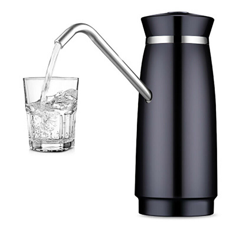 Bottle Water Pump Dispenser Automatic Drinking Black ABS Shell Stainless PHV