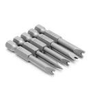 5 Pcs U4-U8 1/4 Inch S2 Hex Magnetic U Shaped Screwdriver Bits Tools Length 50mm