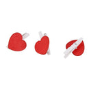 50pcs Cute Mini Clips Red Love Heart Design Wooden Clips Gift Decoration Cl X1Q5