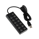 MagiDeal 13 Ports Multi USB 2.0 Adapter Hub Splitter External Extension Port