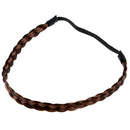 Braided hair headband hair headwrap (brown) J1Q7
