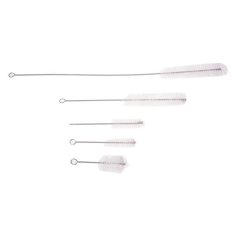 5 Pcs White Bristle Aquarium Tank Water Pump Cleaning Brush