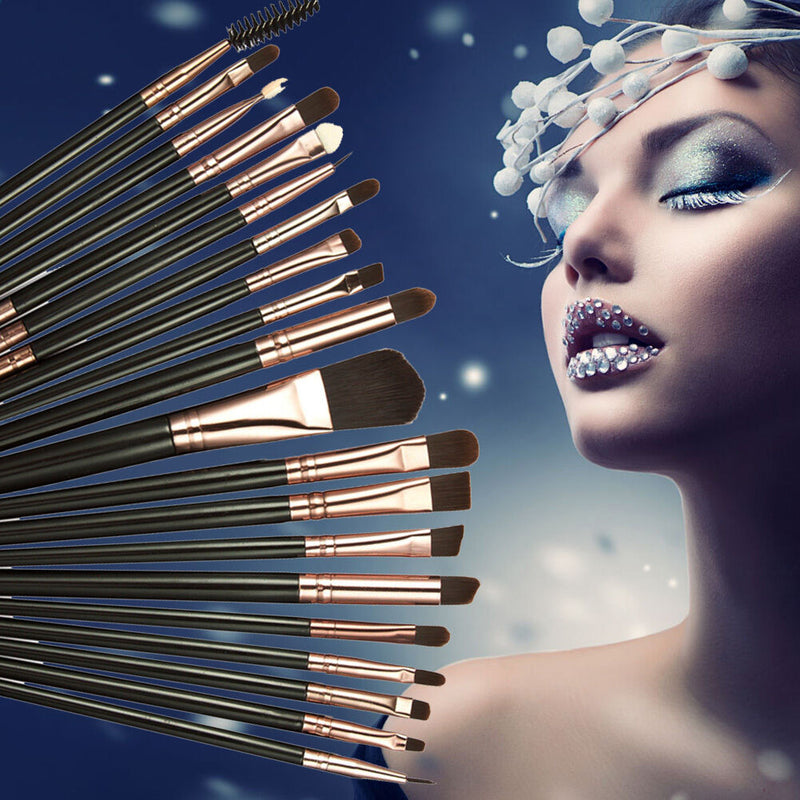 Pro 20pcs Makeup Brush Set Powder Foundation Eyeshadow Eyeliner Lip Brushes Tool