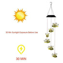6 LED Windbell Lamp Solar Light Courtyard Moon Star Garden Decorative Lamp