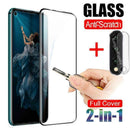 For Huawei Nova 5T - Full Cover Tempered Glass Screen Protector + Lens Film