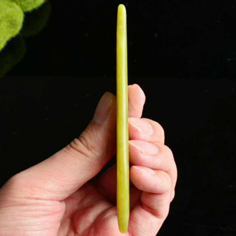 Natural S Shape Gua Sha Jade Stone Guasha Board Facial Face Massage Therap RKZ