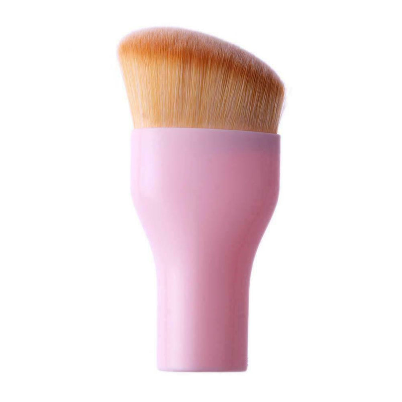 Professional Cosmetic Pink Makeup Tools Foundation Brush Standing Design