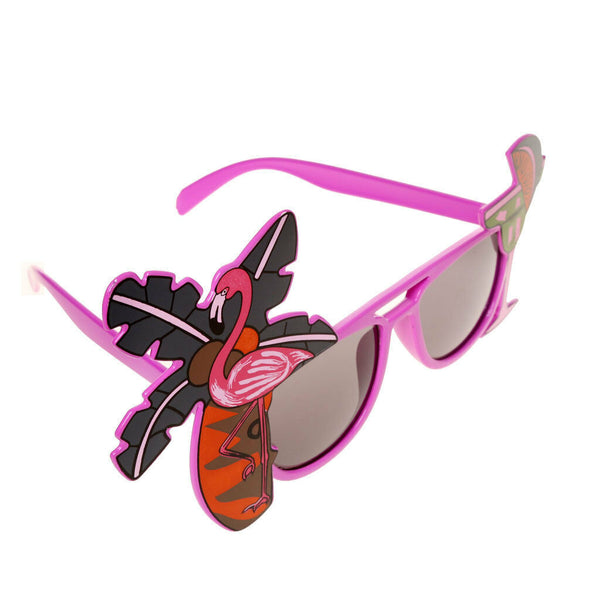 Flamingo Cocktail Palm Tree Sunglasses Glasses Novelty Tropical Beach Party