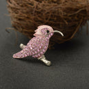 Pink Rhinestone Crystal Trochilidae Wedding Bridal Brooch Pin Badge Gift