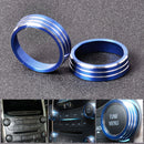 2 Aluminum Alloy Audio Knob Switch Trim Cover fit for Chevrolet Malibu 2014 2015