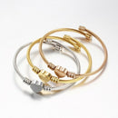 3Colors Jewelry Women'S Stainless Steel Twisted Cable Wire Heart Charm Brac