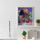 40x50cm Oil Painting By Numbers Leopard Profile DIY Canvas Drawing No Frame A
