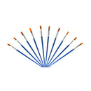 10 Set Paint Brush Set New Nylon Blue Brush Kid Watercolor Drawing Painting LJ