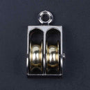 25mm Diameter metal Double Sheave Fixed Eye Rope Pulley