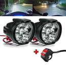 2Pcs 6 LED Motorcycle Headlight Fog Spotlight Driving With Lamp Light N1D8
