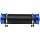 76mm Cold Air Intake Flexible Induction Pipe Hose Kit Blue Black M9A7