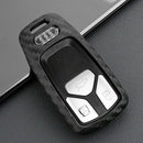 1 Matte Carbon Fiber Look Smart Car Key Case Holder Protector For Audi Accessory