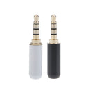 2x 4 Pole 3.5mm Male Repair headphone Jack Plug Soldering Headset Connector  ###