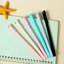 6pcs Cute Cat Pattern Black Ink Pens Student School Office Stationery Supplies