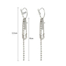 Women Crystal Pin Tassels Cross Drop Dangle Earrings Statement Fashion Jewe BX