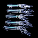 5Pcs Glow Luminous Silicone Squid Lures Soft Squid Skirt Bait Artificial Lu S8U5