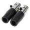 2 x 4 Pin XLR Female Cable Connector, Fit for Microphones, Black and Sliver