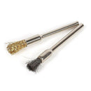1X(Mini Wire Brush Wheel Cup Steel Wire Brush Set 1/8 Inch (3Mm) Shank For