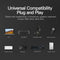 USB Hub 5Mbps High Speed Multi USB 2.0 Adapter 4 Port Splitter (Black)