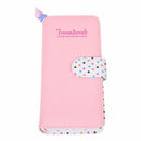 Women's wallet Zipped PU Leather purse Pink Dots Card Wallet S8S4
