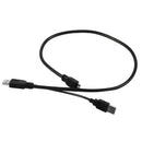USB 3.0 A Male to Micro B Y Cable for Mobile Hard Drive HDD 60cm Long Black U6S7