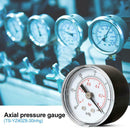 Dual Scale 1/8 BSPT Pneumatic Hydraulic Pressure Gauge -1-0Bar/-30-0inHg