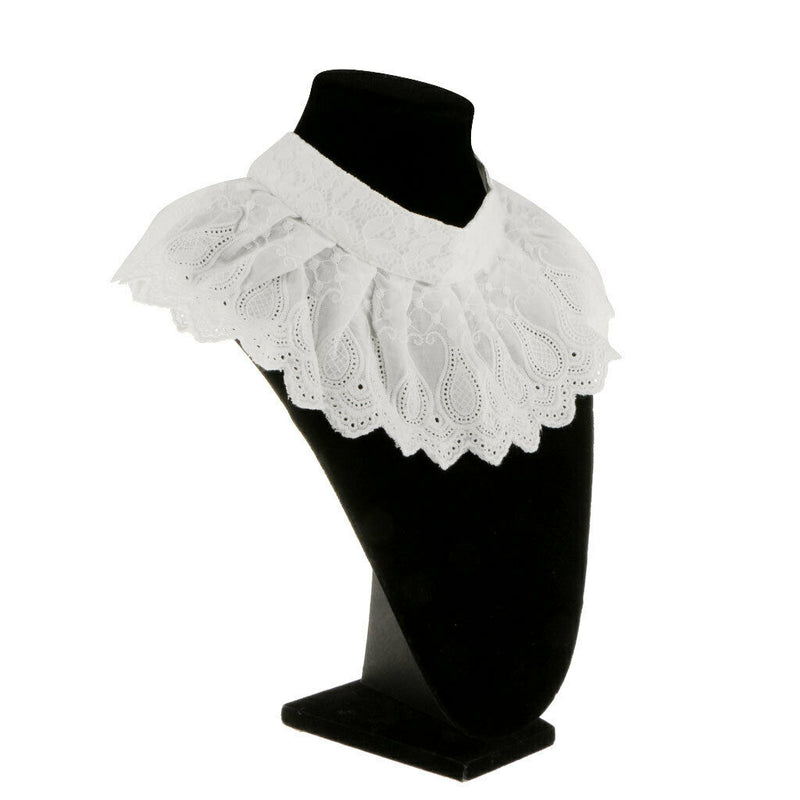 New White Women's Girls Lace Faux False Collar Lapel Choker Peter Pan Necklace