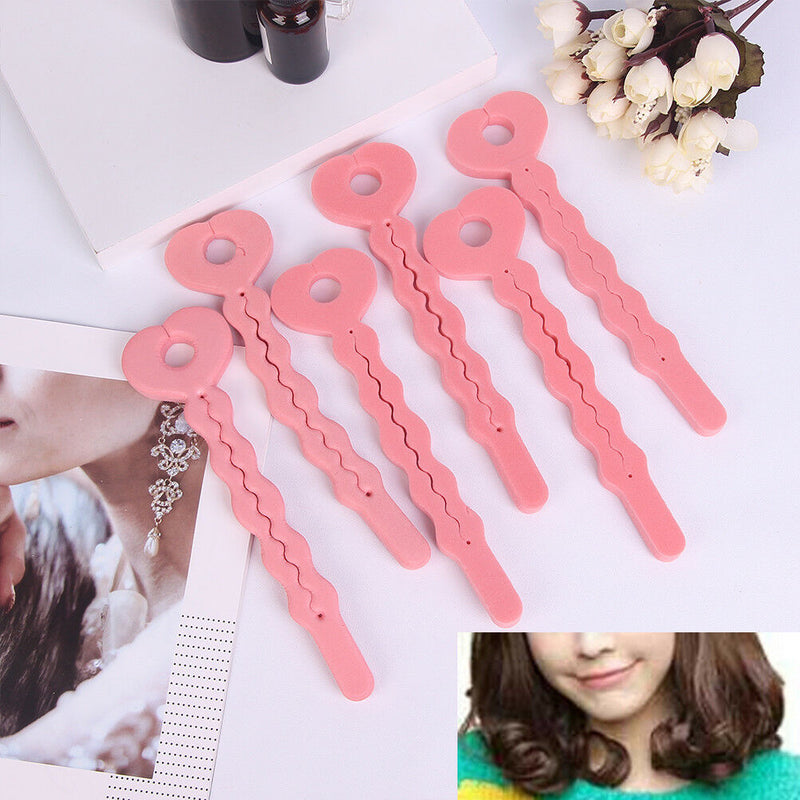 6Pcs Sponge Curler Hair Rollers Soft Foam Sponge Hair Curlers Tools Strip ToolTE