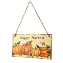 Happy Harvest Sign Hanging Plaque Thanksgiving Party Door Hanger Wall Decor N6G7