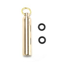 Outdoor Brass Survival Waterproof Pills Case Medicine Box Container Keychain %o