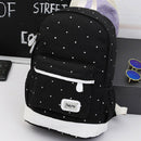 3pcs Set Women Canvas Backpack Big Student Book Bag with Purse Laptop Bag H S9M5