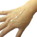 Beautiful Harness Hand Chain Tassel Multilayer Bracelet Bangle Finger Ring B2O9