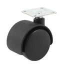 33mm Metal Mounted Plate 38mm Plastic Dual Wheel Rotatable Caster S6T7