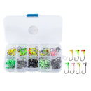 Round Jig Head, 100Pcs Ultrahead Jig Fishing Hook Jigheads Set, with Plastic