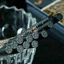 Leopard-printed Black Ink Writing Pen Student Schoolffice Fast Supplies