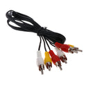 3 Way Audio Video AV RCA Switch Switcher Splitter+Cable