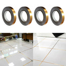 4-pack Self Adhesive Wall Floor Tile Stickers 5mmx50m Waterproof Golden Foil