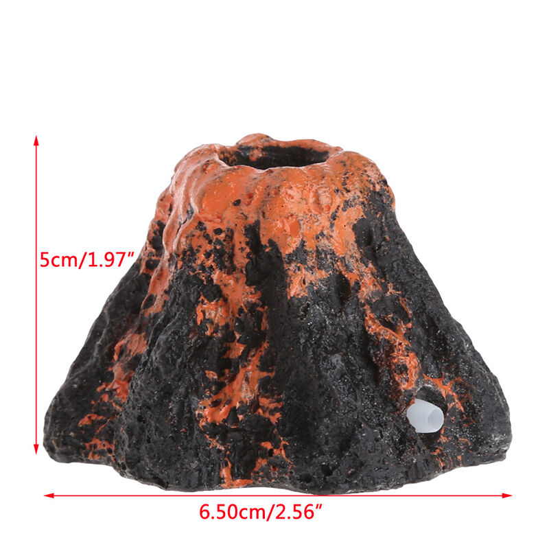 Aquarium Volcano Shape Air Bubble Ornament Stone Fish Tank Oxygen Pump Air Pump