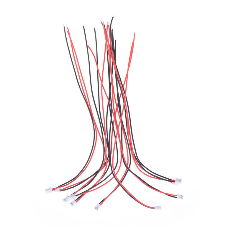 10X Mini Micro PH 2.0mm JST 2-Pin Male Connector Plug Wires Cables 200mm