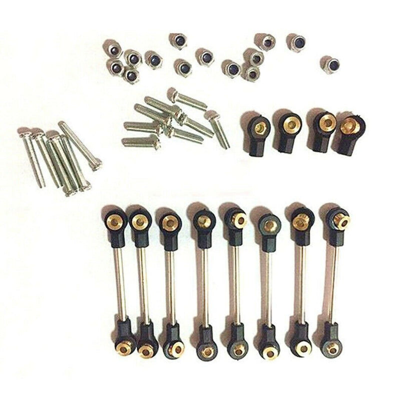 Metal Upgrade Pull Rod+Base Set For WPL B1 B24 B16 C14 C24 RC Truck Car DIY Kit
