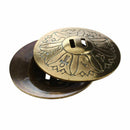 for the belly dance, pair of finger cymbals, in copper, gilded