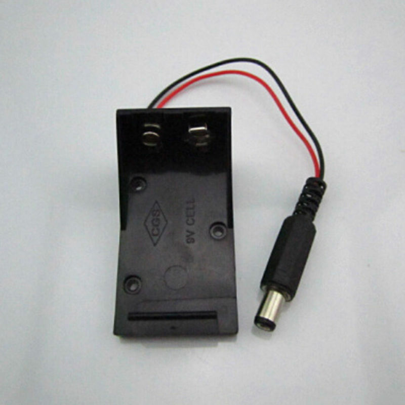 2PCS New 9V Battery Holder Box Case Wire Plug 5.5*2.1mm for Arduino Hn