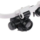 Headband Glasses Magnifier With LED Light 8X 15X 23X Watchmaker Jeweler Loupe Nw