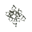 36pcs Brass Metal Clip On Screw Back Earring Findings with Open Loop & Ball